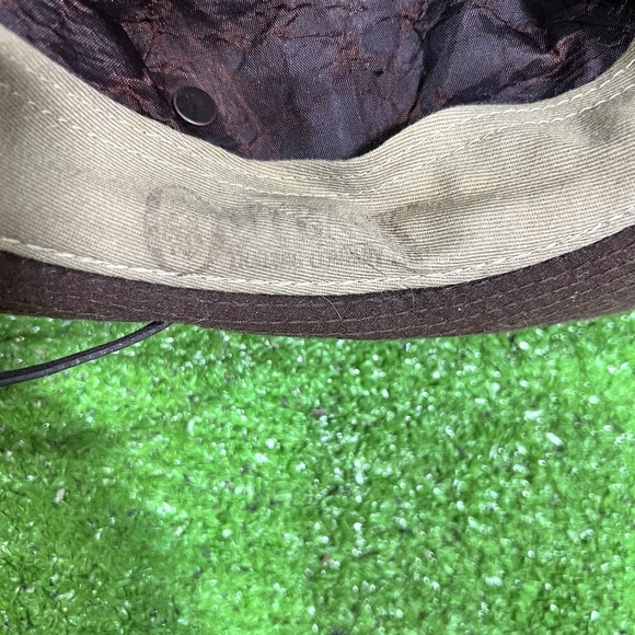 Outback Trading Co Hat Men Sm/MED  Brown Wallaby Oilskin Western Yellowstone USA - Picture 4 of 8